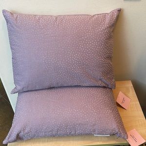 Kate Spade Poolside Dot Purple Ash Decorative Pillow Cover and Insert - TWO